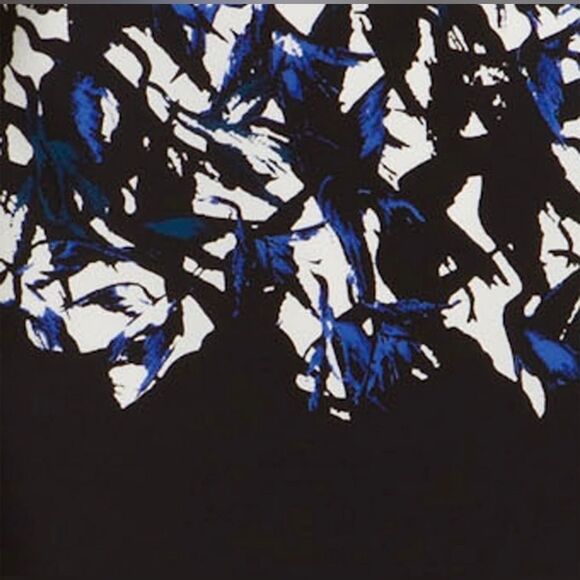 TIBI New York, SILK Shift Dress, Cream with ombré, Flying Crane pattern, Size 8 - Picture 4 of 11